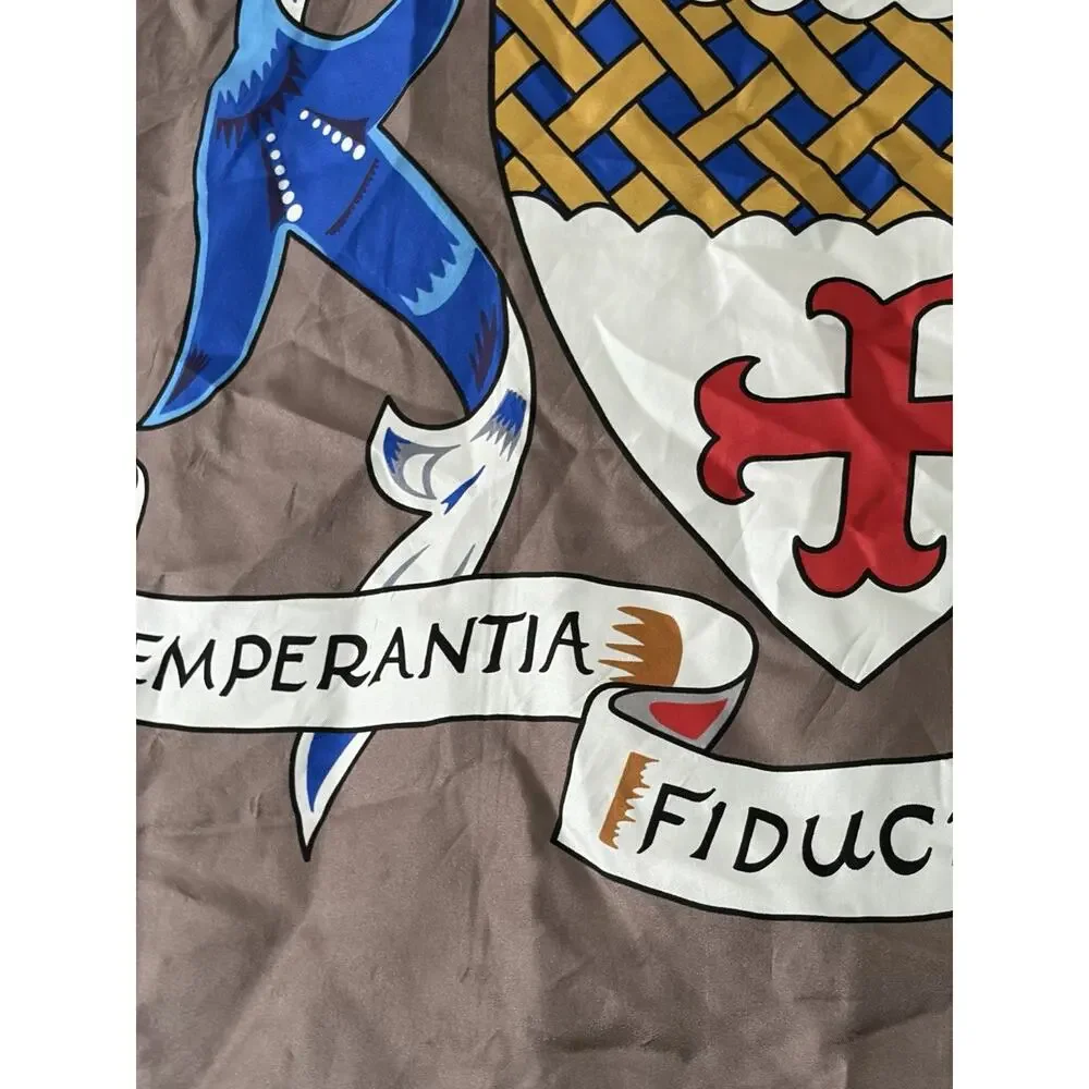Vtg Kent School CT Silk Scarf ~ Harris Made In England Bespoke Crest Motto RARE